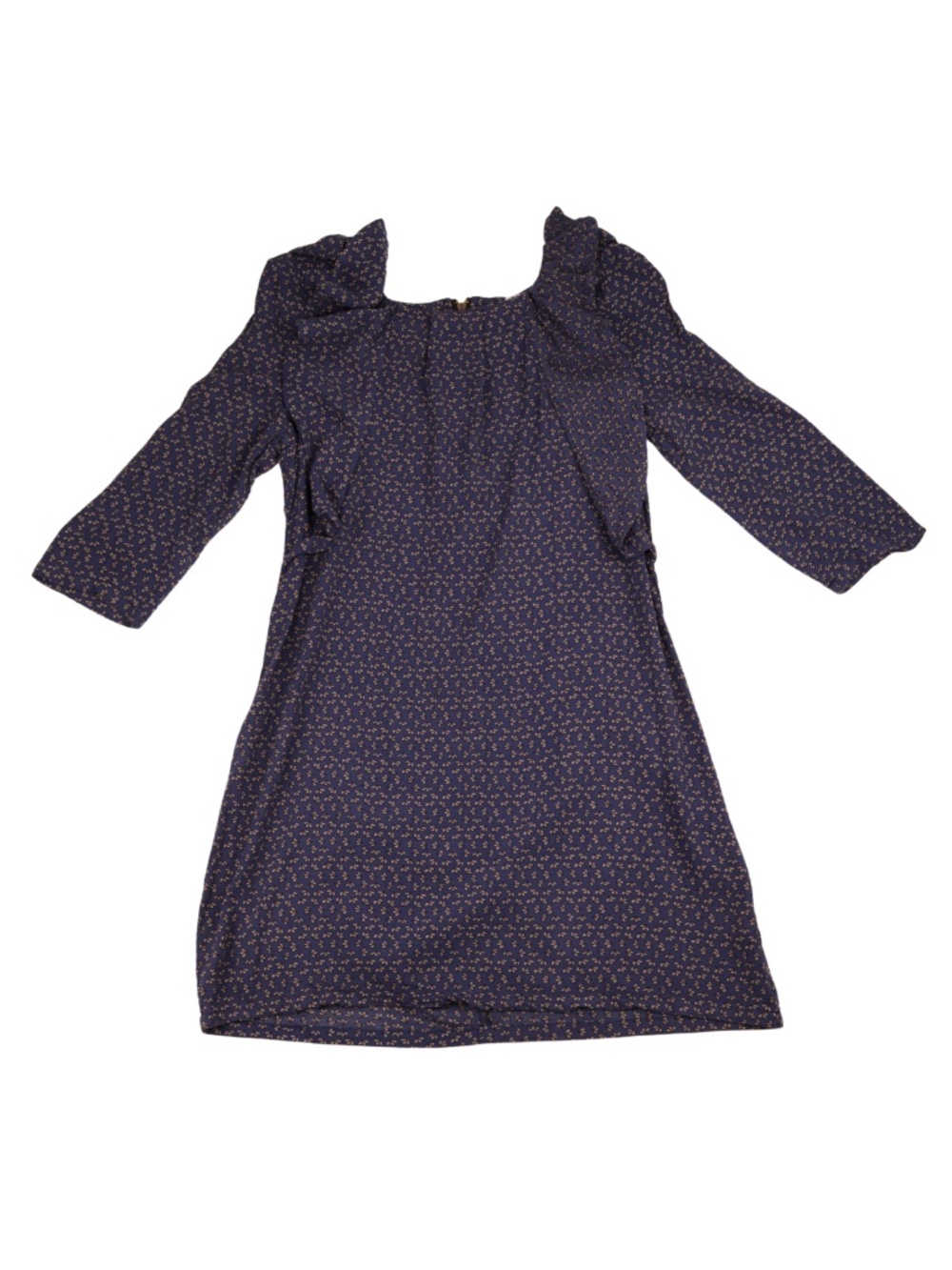 Cotton Candy Blue Bee Print Ruffle Dress Size Medium